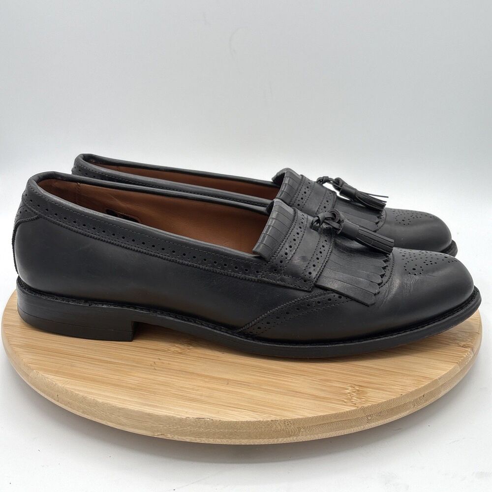 Allen Edmonds Bridgeton Black Tassel Loafers Dress Shoes Men Size 11 D Slip On